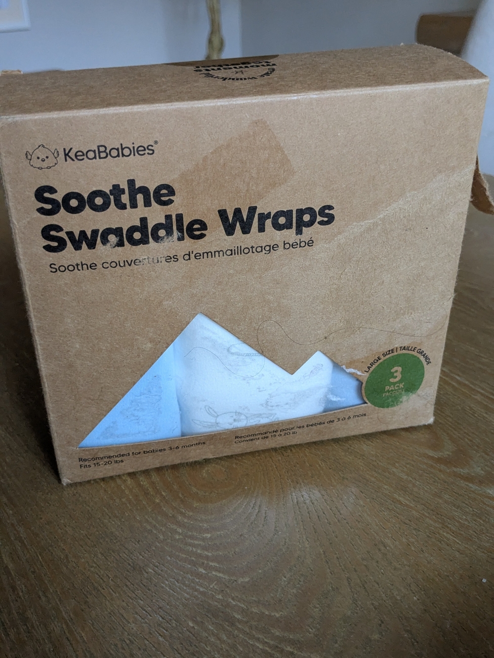 New Keababies Soothe Swaddle Wraps  3-pack